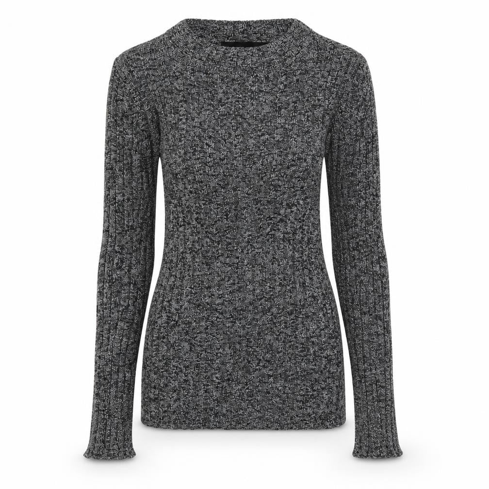 Front view of Primark women’s grey polyester pullover sweatshirt, size UK 8, pullover