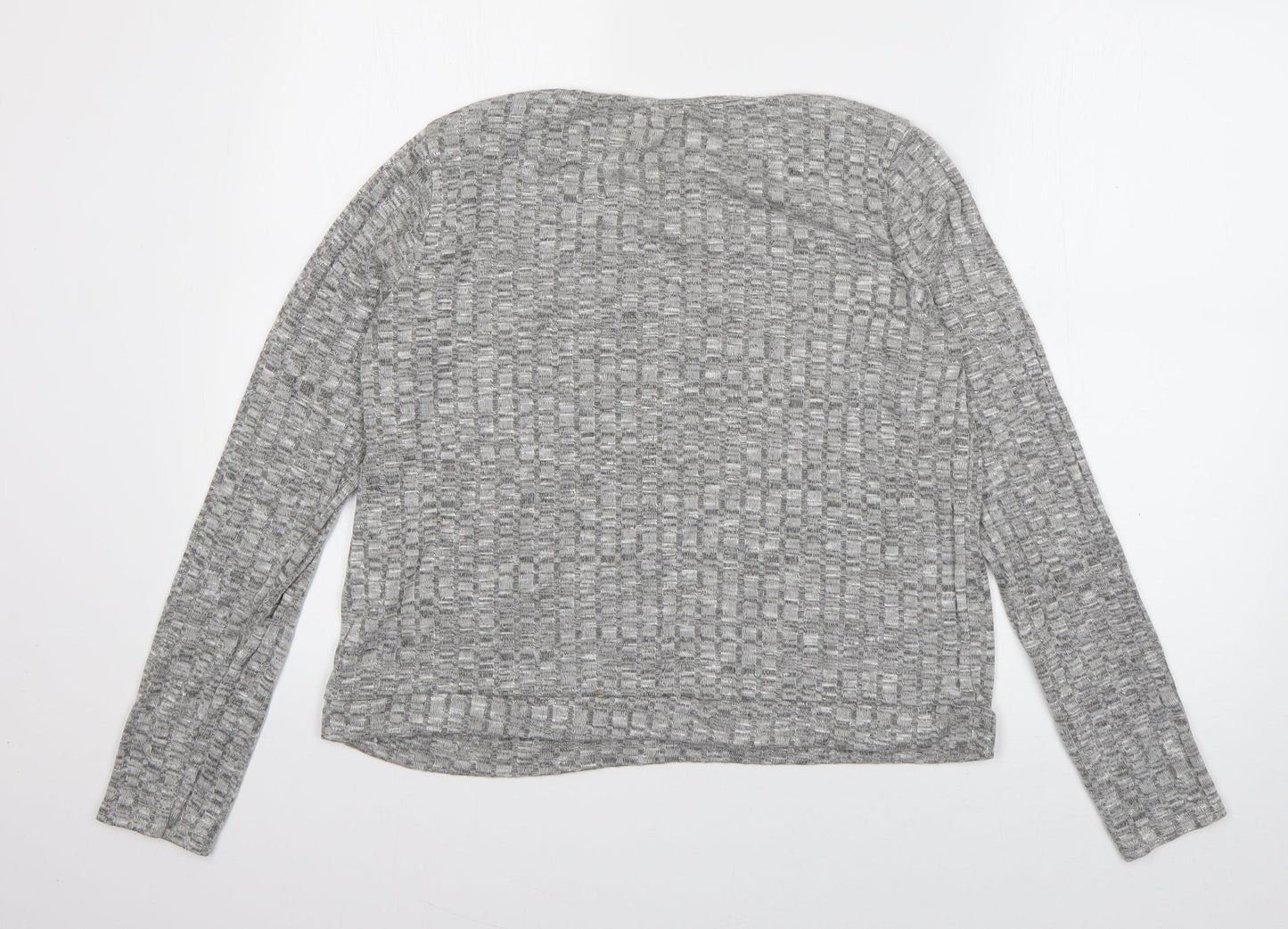 Boohoo Womens Grey  Polyester Pullover Sweatshirt Size 16  Pullover