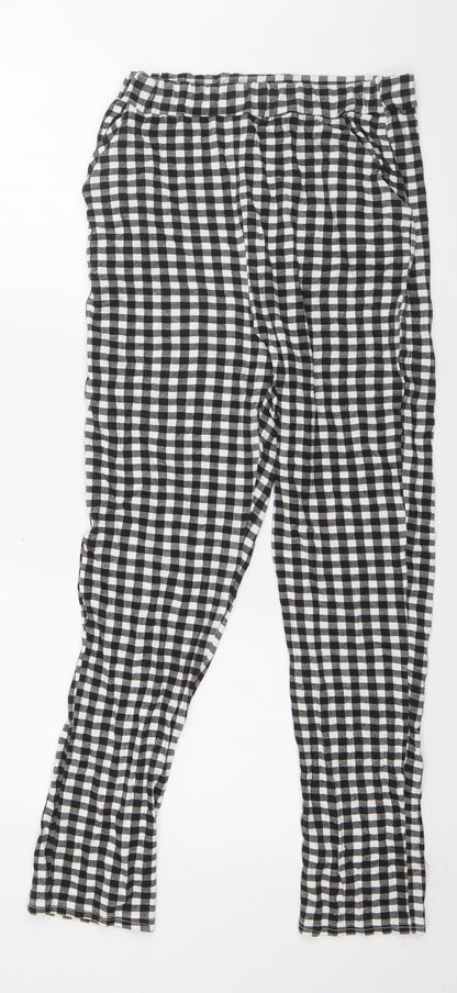 Womens UK Size 12 PRETTYLITTLETHING Regular Fit  Black Trousers