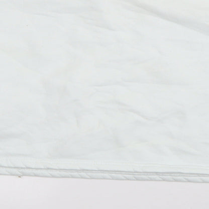 Boohoo Womens Ivory  Cotton Pullover Sweatshirt Size 14  Pullover - Official