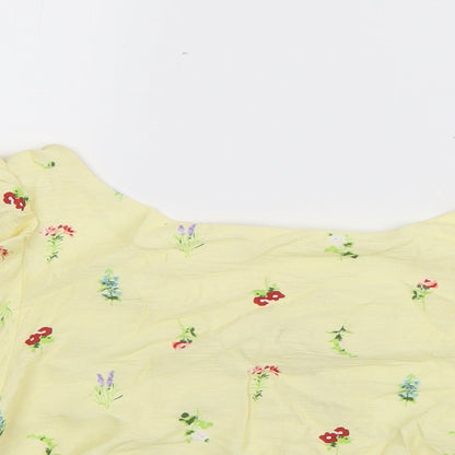 Womens UK Size 10 Glamourous Yellow Basic Blouse