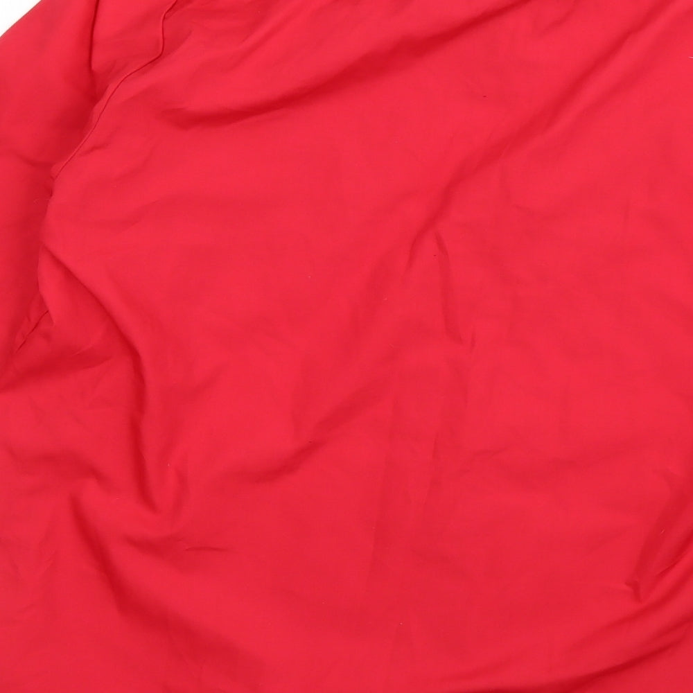 Mens UK Size 38 Banner Red  Button-Up Long Sleeve Casual Shirt