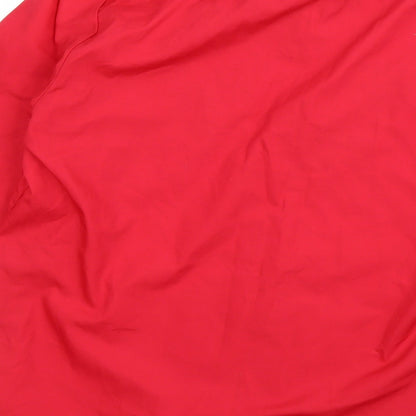 Mens UK Size 38 Banner Red  Button-Up Long Sleeve Casual Shirt