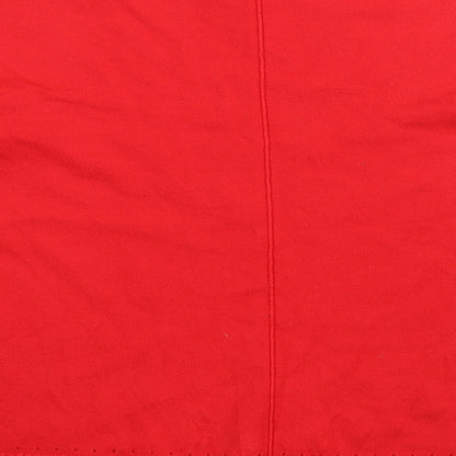 Oasis Womens Red Round Neck  Viscose Pullover Jumper Size M