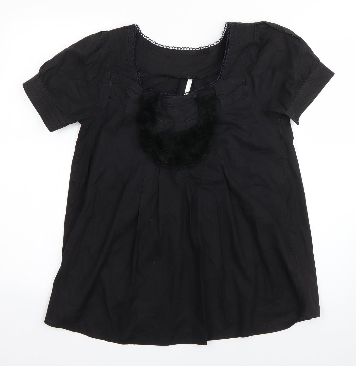 Womens UK Size 10 Miss Posh Black Basic Blouse