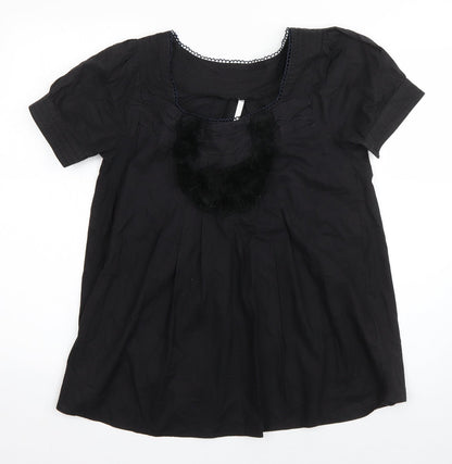 Womens UK Size 10 Miss Posh Black Basic Blouse