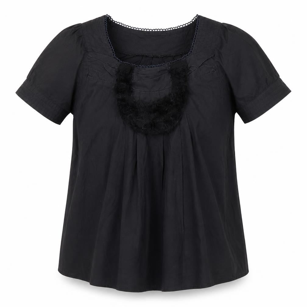 Womens UK Size 10 Miss Posh Black Basic Blouse