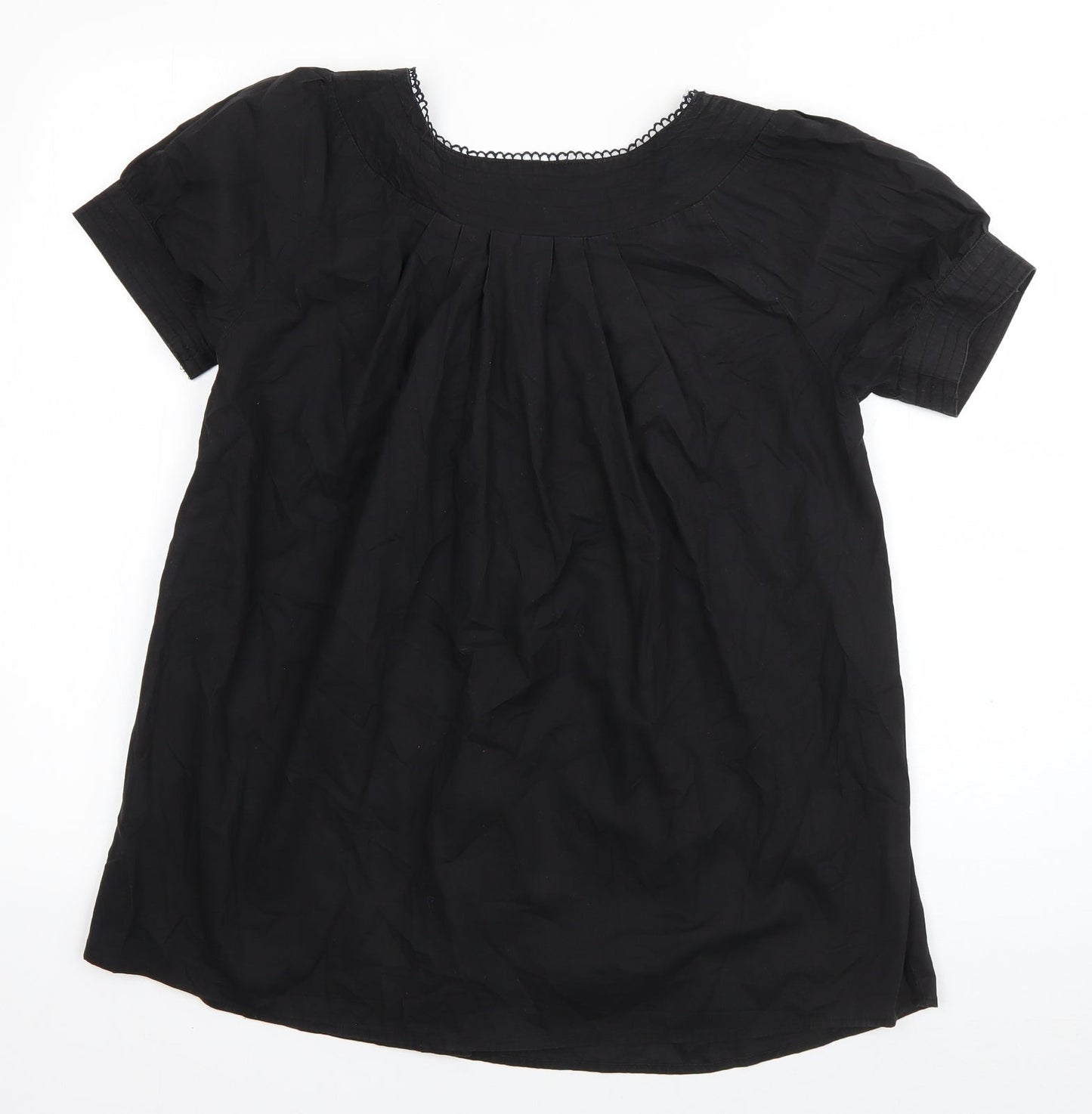 Womens UK Size 10 Miss Posh Black Basic Blouse