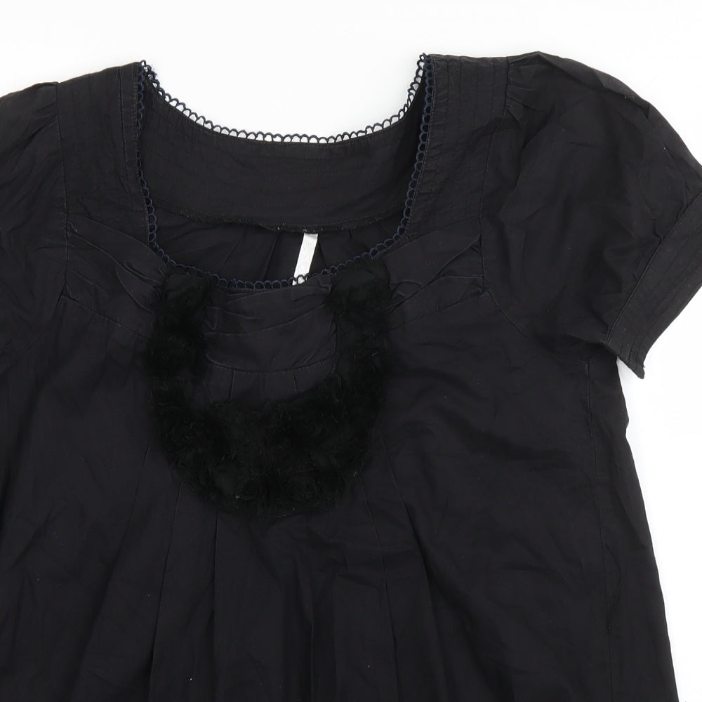 Womens UK Size 10 Miss Posh Black Basic Blouse