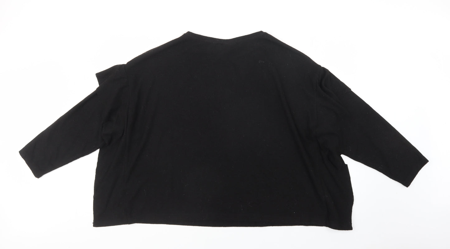 Womens UK Size XL H&M Black Pullover Jumper