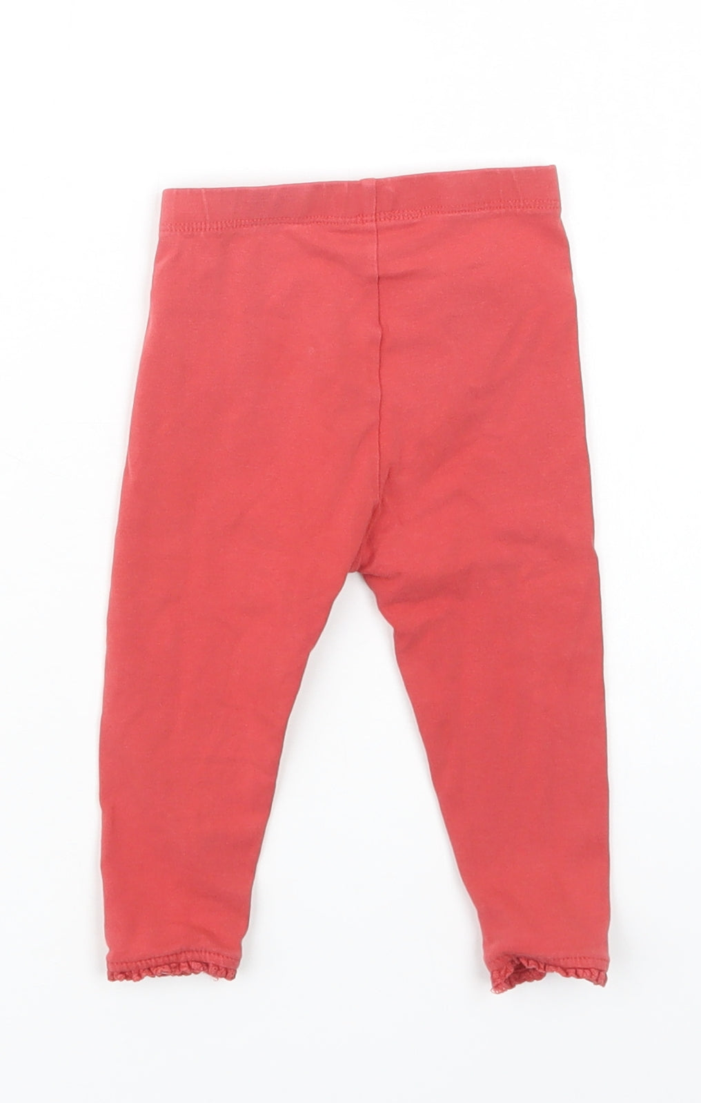 Mothercare Baby Red  Cotton Jogger Leggings Size 9-12 Months
