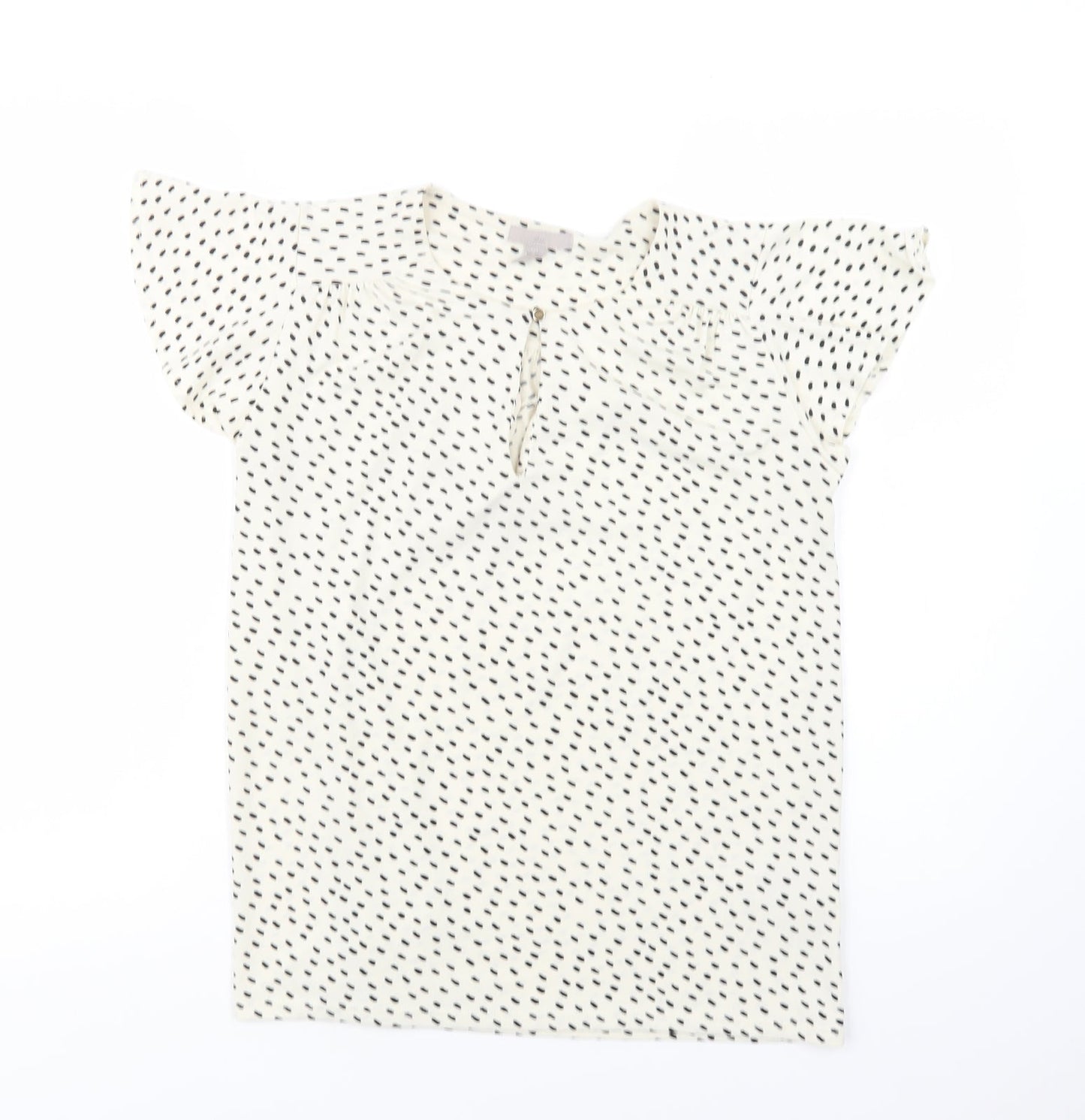 Womens UK Size S H&M Ivory Basic Blouse