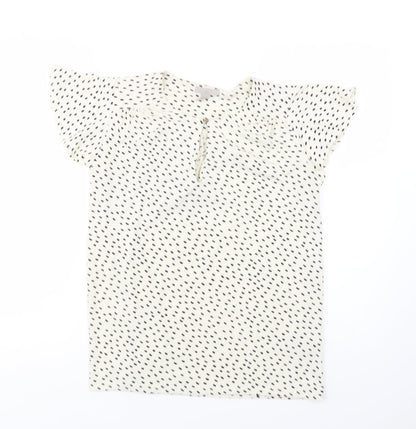 Womens UK Size S H&M Ivory Basic Blouse