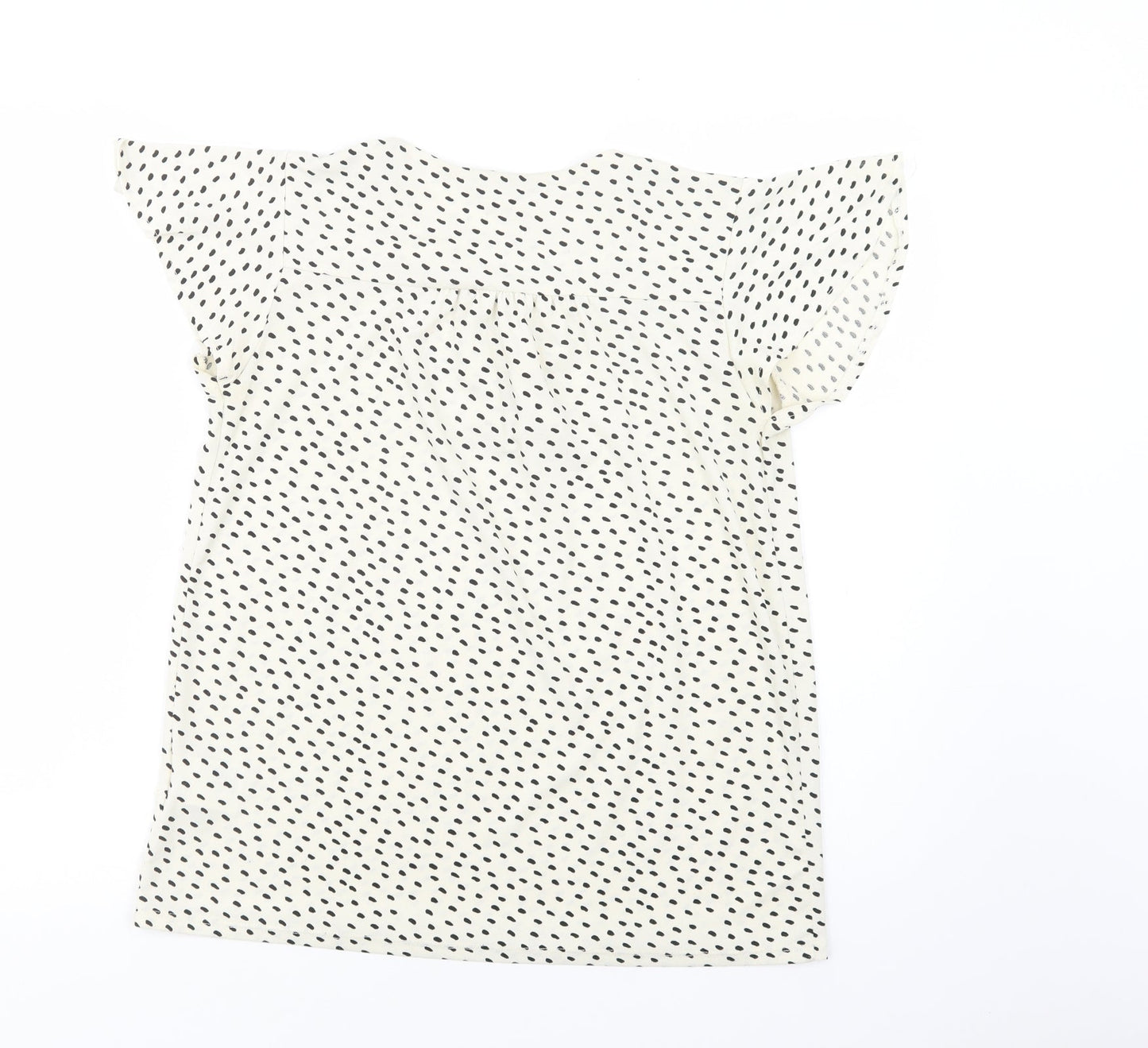 Womens UK Size S H&M Ivory Basic Blouse