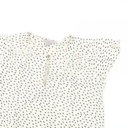 Womens UK Size S H&M Ivory Basic Blouse