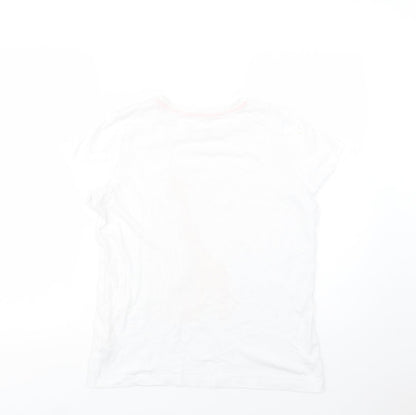 Nutmeg Womens White  Cotton Top Pyjama Top Size 10   - Giraffe