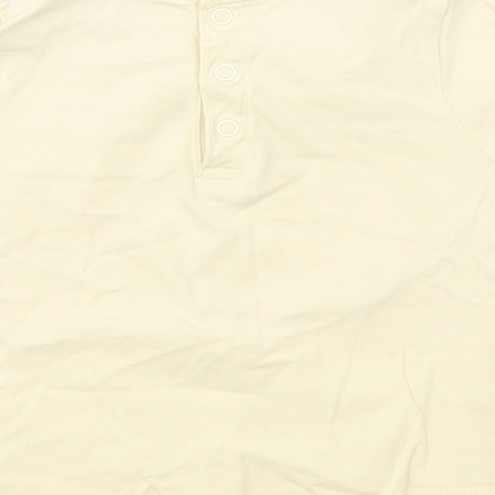 TU Baby Yellow  Cotton Basic Blouse Size 9-12 Months Collared Snap