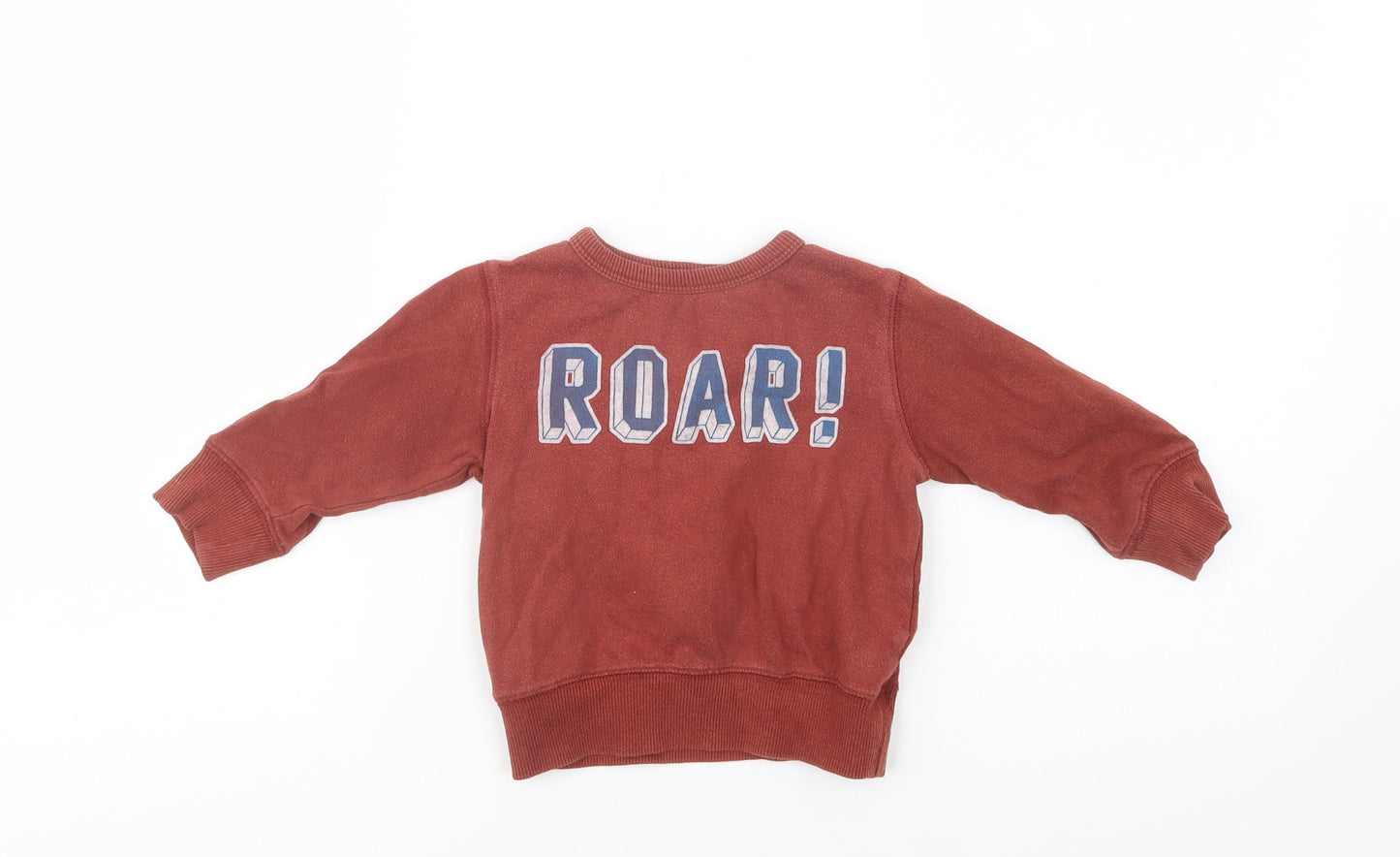 NEXT Baby Brown  Cotton Pullover Jumper Size 9-12 Months   - Roar