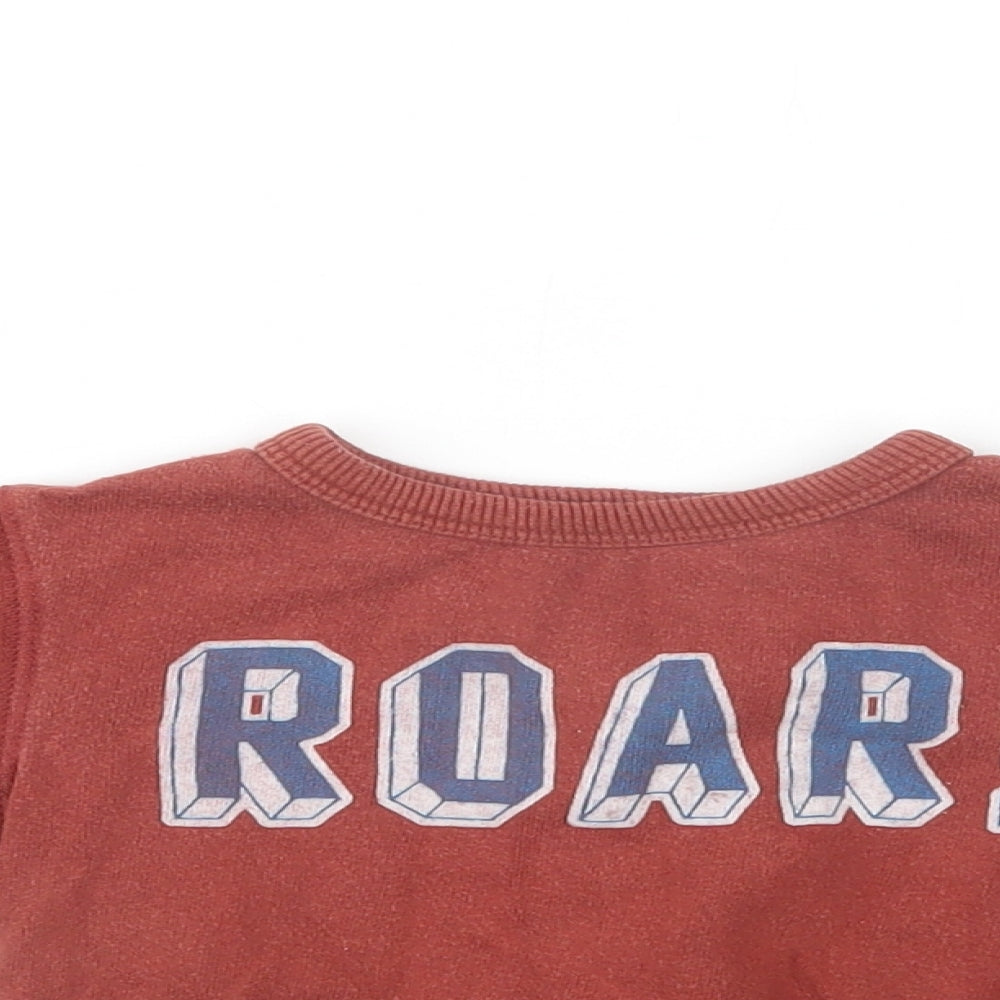 NEXT Baby Brown  Cotton Pullover Jumper Size 9-12 Months   - Roar
