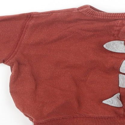 NEXT Baby Brown  Cotton Pullover Jumper Size 9-12 Months   - Roar