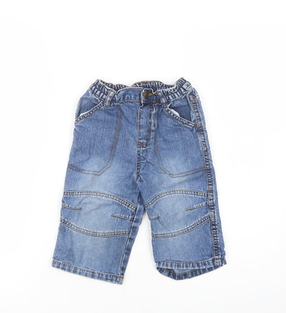 Cherokee Baby Blue  Cotton Jogger Jeans Size 9-12 Months  Button