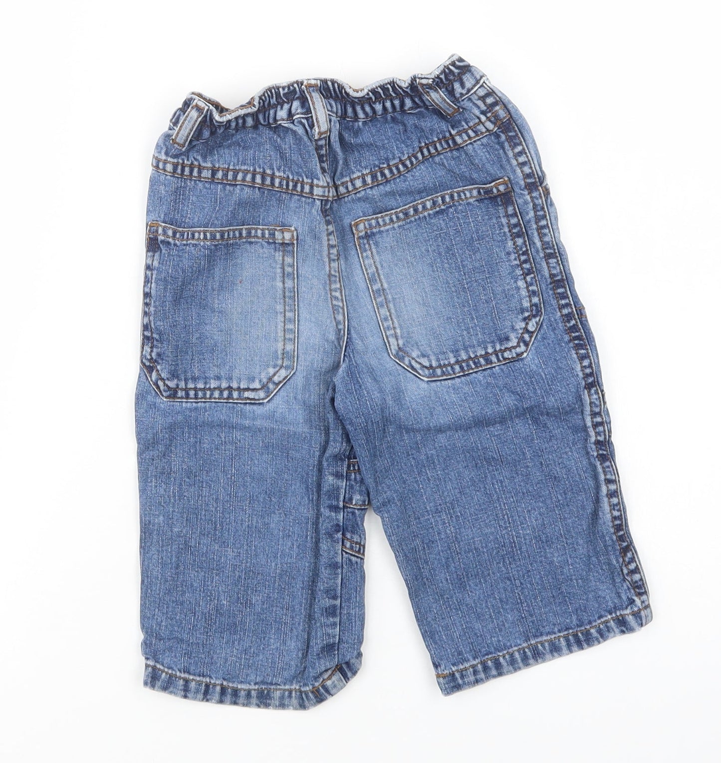 Cherokee Baby Blue  Cotton Jogger Jeans Size 9-12 Months  Button
