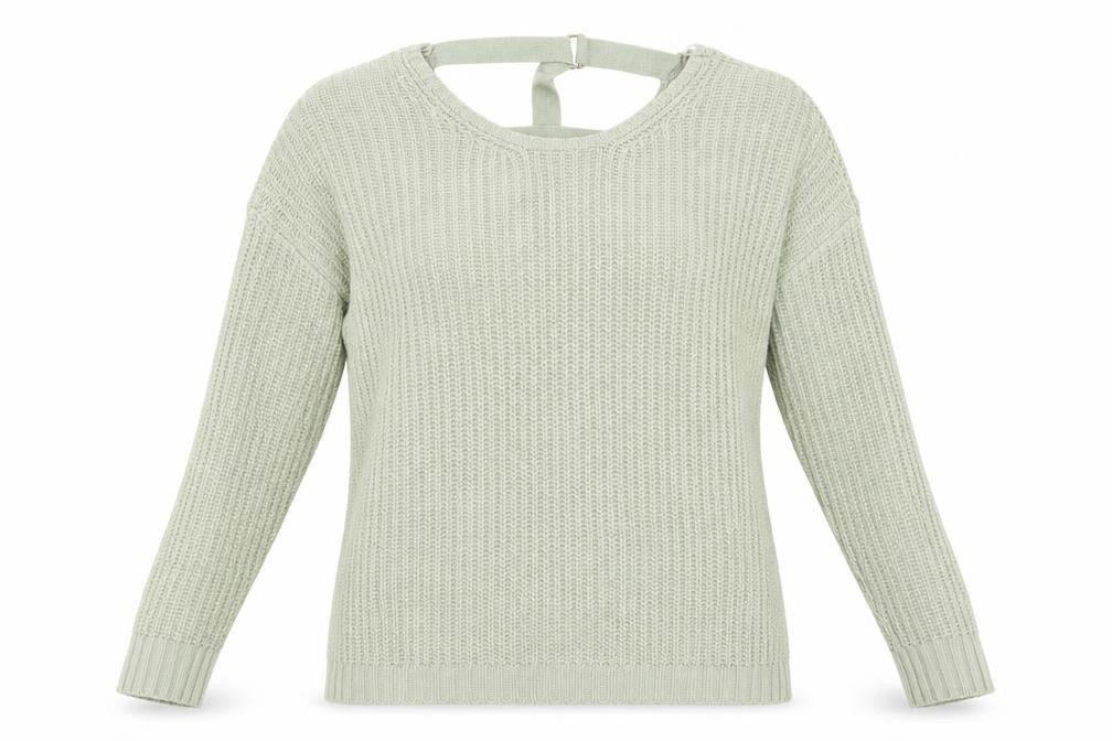 Womens UK Size L Peacocks Green Pullover Jumper
