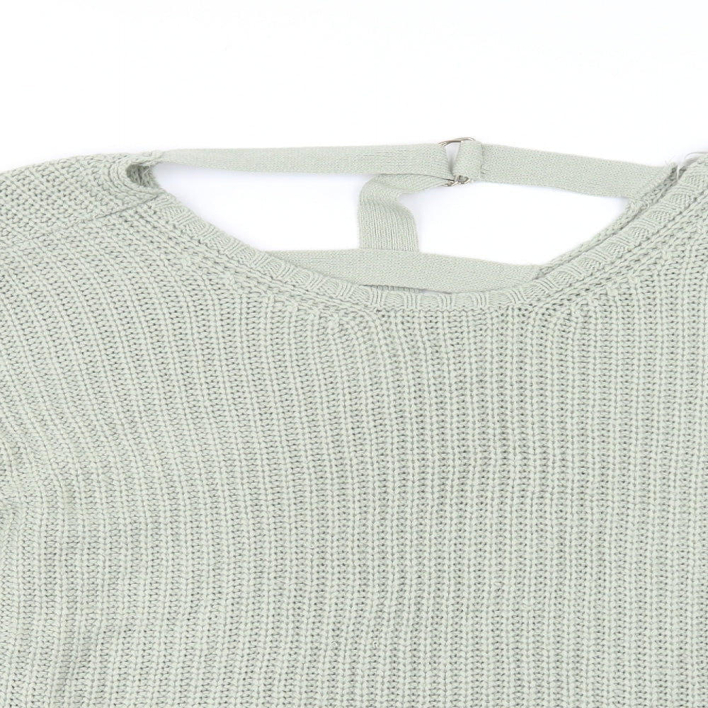 Womens UK Size L Peacocks Green Pullover Jumper