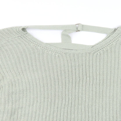 Womens UK Size L Peacocks Green Pullover Jumper