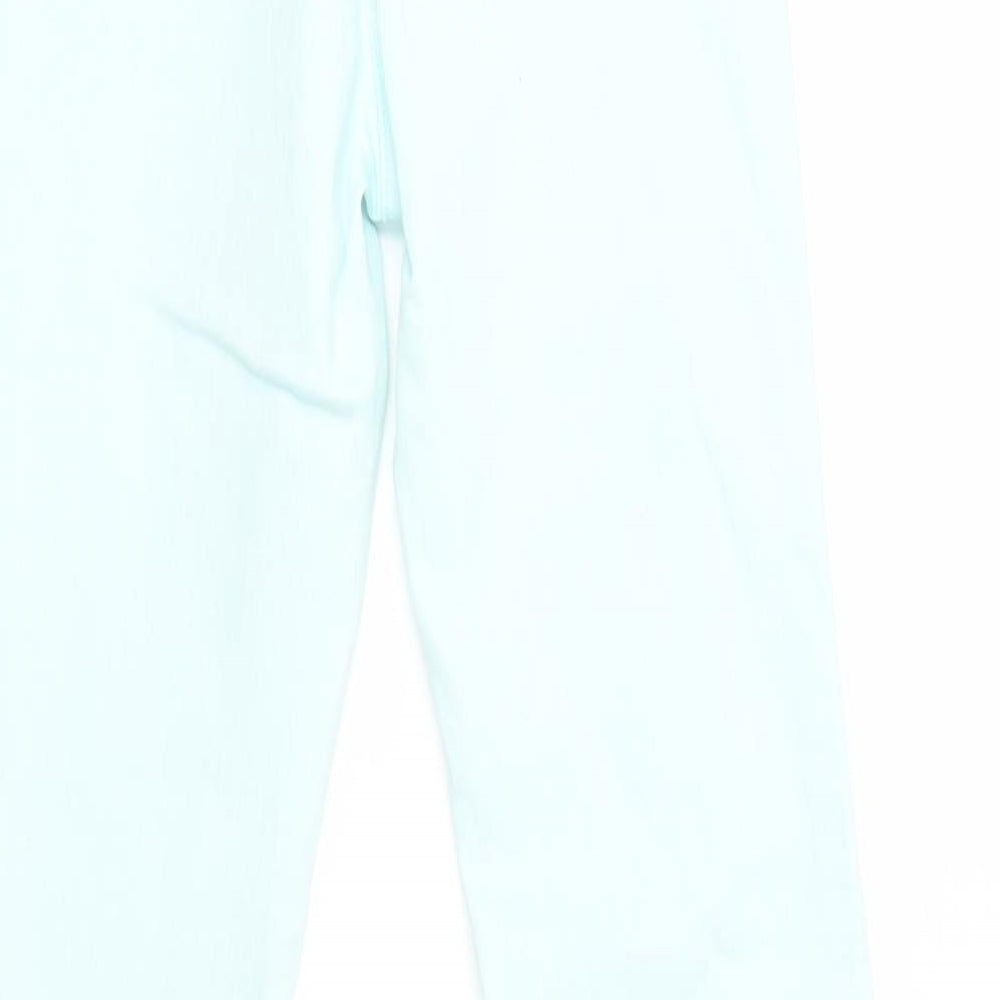 Candy Couture Girls Green  Cotton Skinny Jeans Size 13 Years  Regular Button