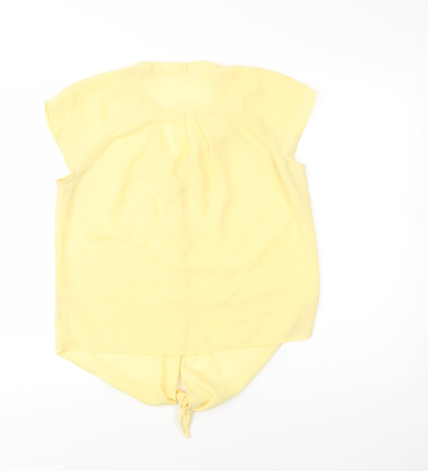 Womens UK Size 10 Minuet Yellow Basic Button-Up