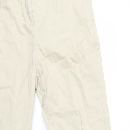 Womens UK Size 14 Papaya Regular Fit Straight Beige Jeans