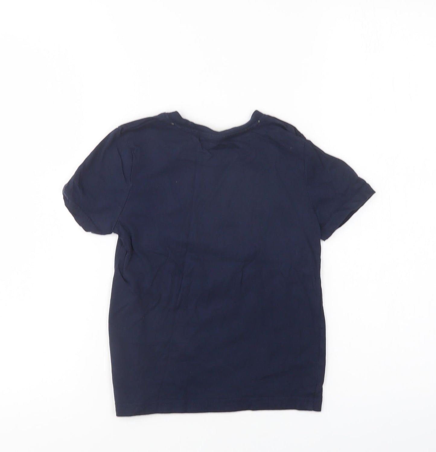 F&F Boys Blue  Cotton Basic T-Shirt Size 4-5 Years Crew Neck  - Player