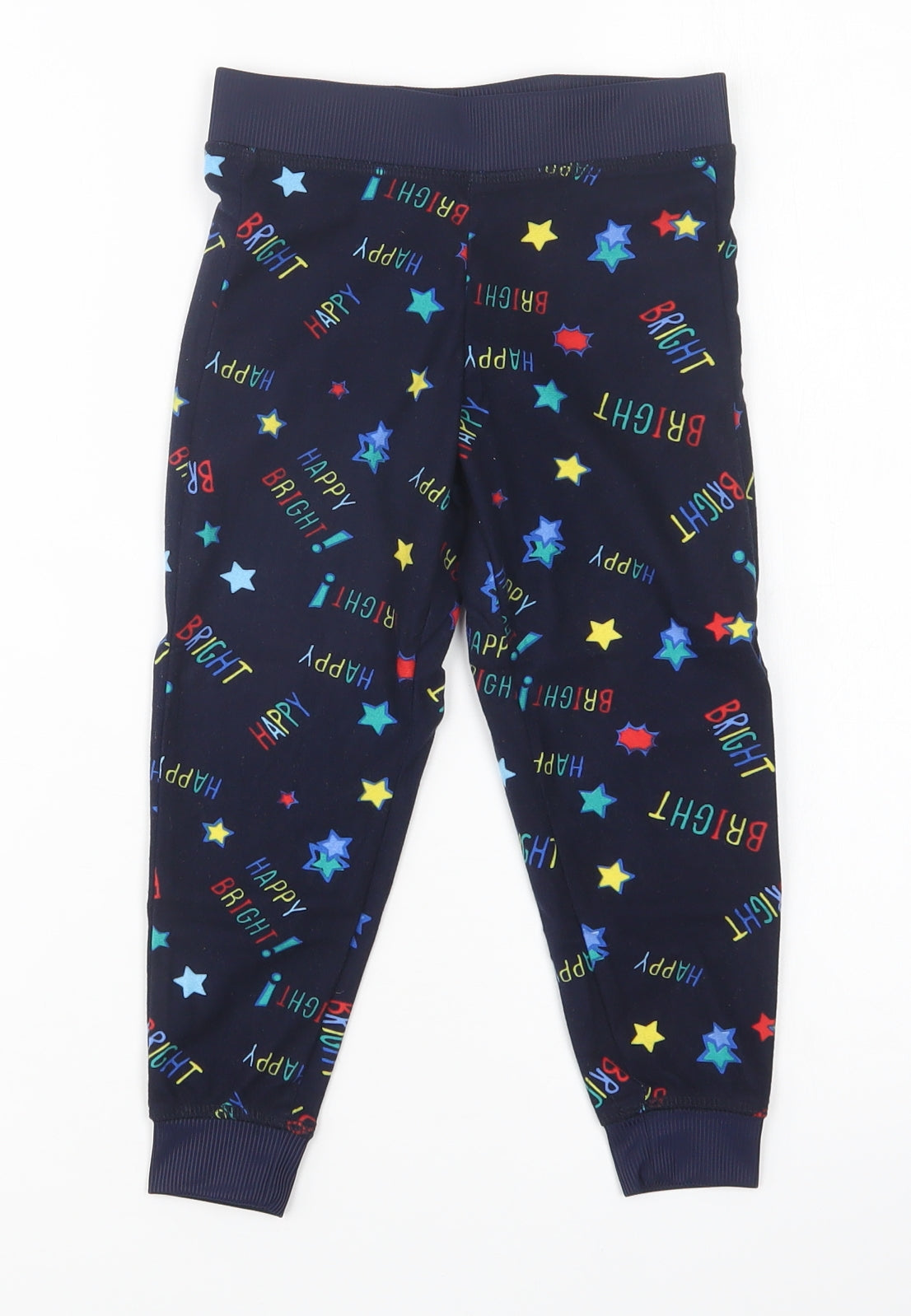 Lily & Dan Girls Blue Geometric Polyester  Pyjama Pants Size 3-4 Years   - Star Print