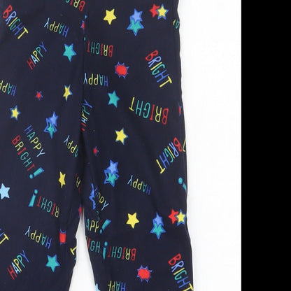 Lily & Dan Girls Blue Geometric Polyester  Pyjama Pants Size 3-4 Years   - Star Print