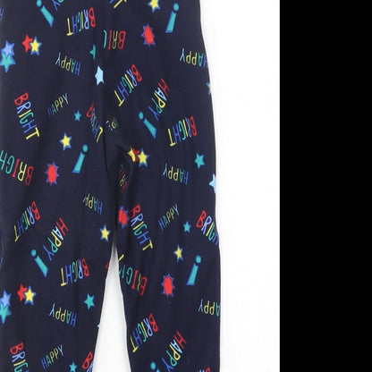 Lily & Dan Girls Blue Geometric Polyester  Pyjama Pants Size 3-4 Years   - Star Print