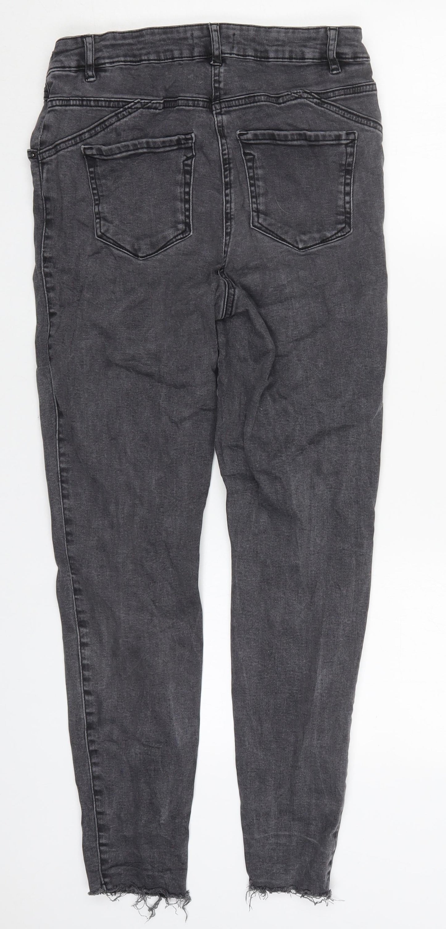 Womens UK Size 12 Papaya Regular Fit Skinny Grey Jeans
