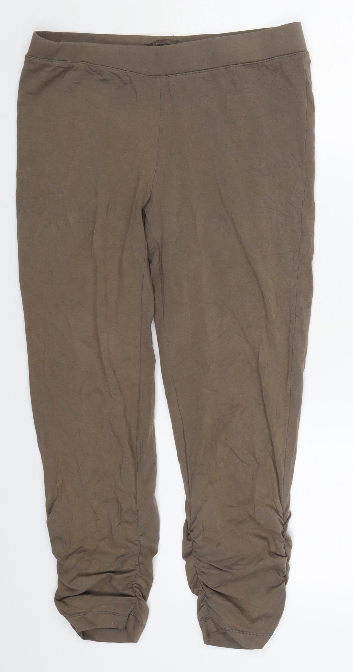 Sandwich Womens Brown  Cotton Cropped Leggings Size M L24 in