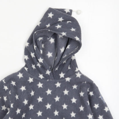India Cymru Girls Grey Geometric Polyester Top Pyjama Top Size 5-6 Years  Pullover - Stars
