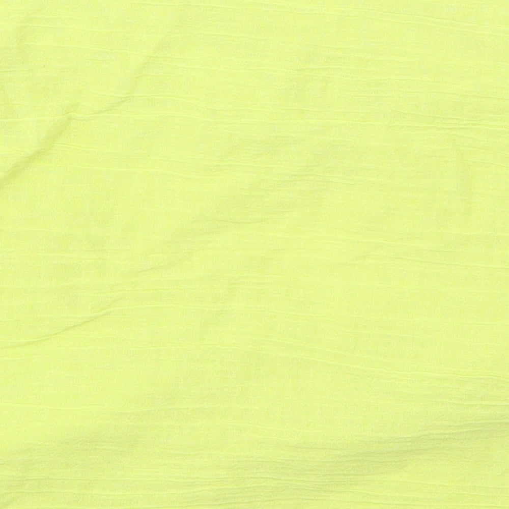 PRETTYLITTLETHING Womens Yellow  Cotton Mini Skirt Size 10   Zip - Bandage Skirt