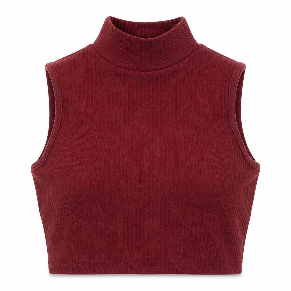 Womens UK Size 4 Missguided Red Cropped Tank