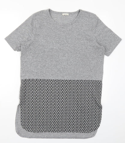 Womens UK Size 10 River Island Grey Basic T-Shirt