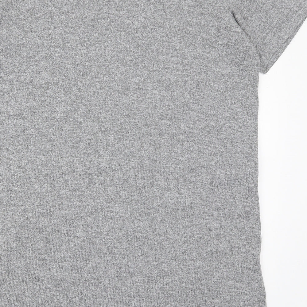 Womens UK Size 10 River Island Grey Basic T-Shirt