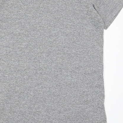 Womens UK Size 10 River Island Grey Basic T-Shirt