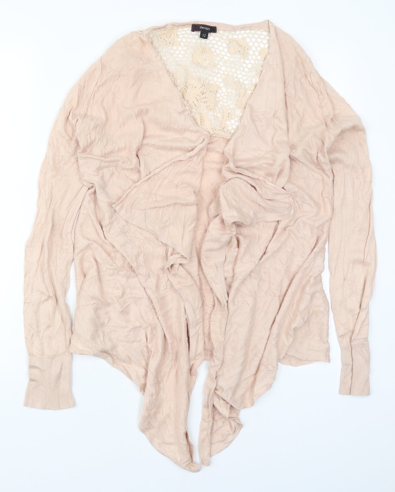 Womens UK Size 12 Therapy Pink Cardigan Jumper