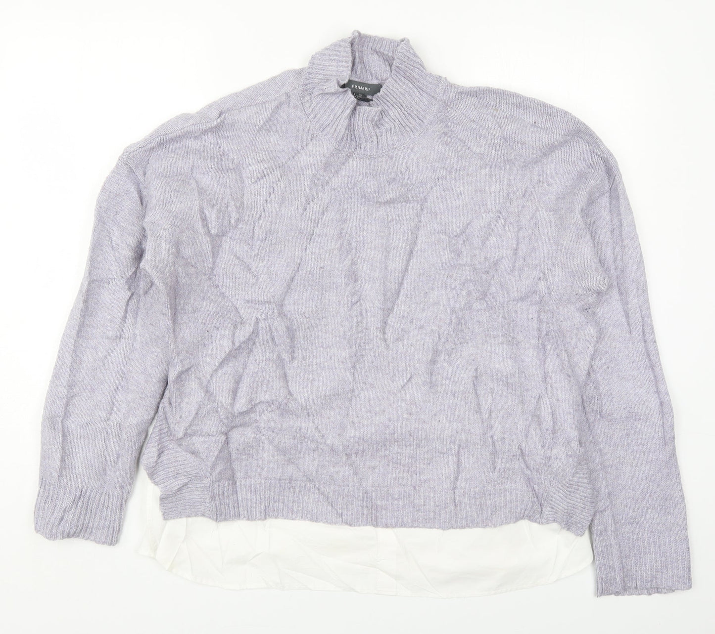 Primark Womens Purple Round Neck  Acrylic Pullover Jumper Size 18
