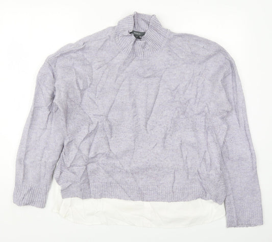 Primark Womens Purple Round Neck  Acrylic Pullover Jumper Size 18