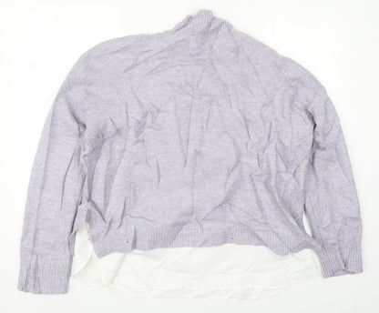 Primark Womens Purple Round Neck  Acrylic Pullover Jumper Size 18