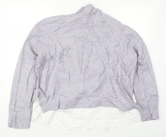 Primark Womens Purple Round Neck  Acrylic Pullover Jumper Size 18