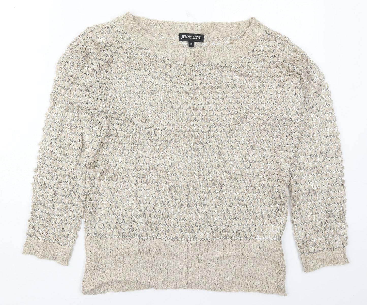 Womens UK Size M Jenny Loyd Beige Pullover Jumper